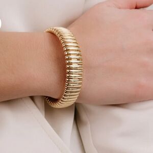 Ettica Flex Band Cuff 18k Gold plated New